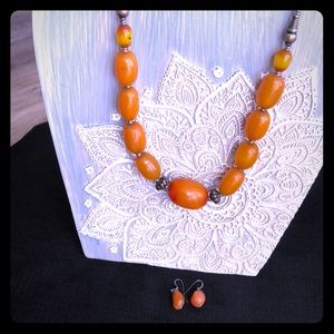 Necklace and earrings